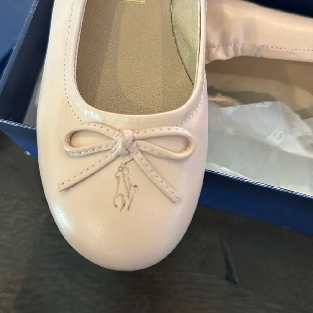 Girls Pink Pony Ballet Flats size 3 - Picture 2 of 4